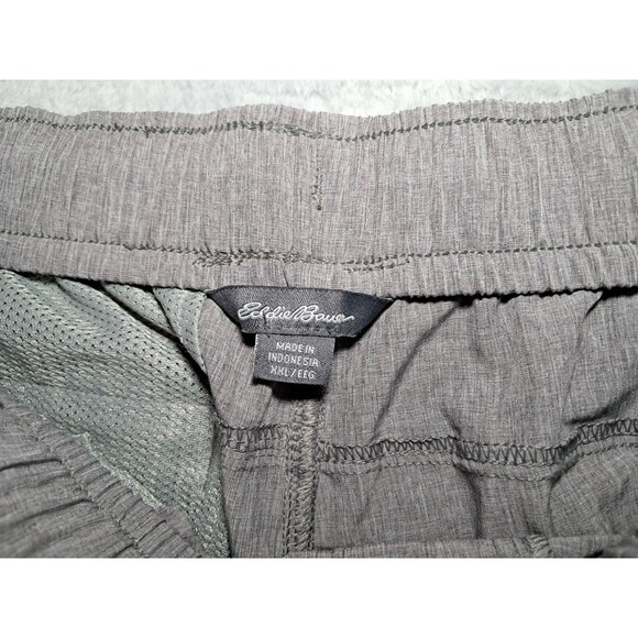 Eddie Bauer Shorts Tech Woven Pull On Mens 2X Gray Drawstring Comfy - Picture 2 of 9